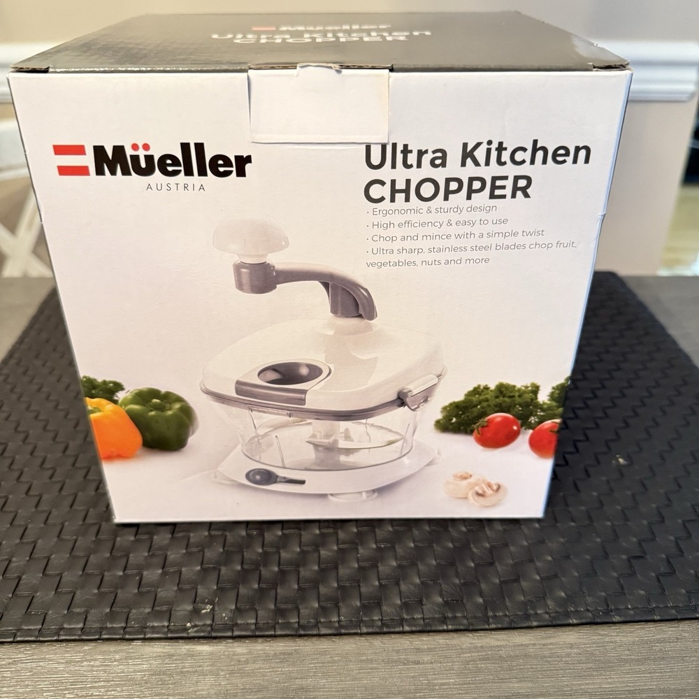 Mueller Ultra Heavy Duty Vegetable Kitchen Chopper Open Box Unused Hand Operated